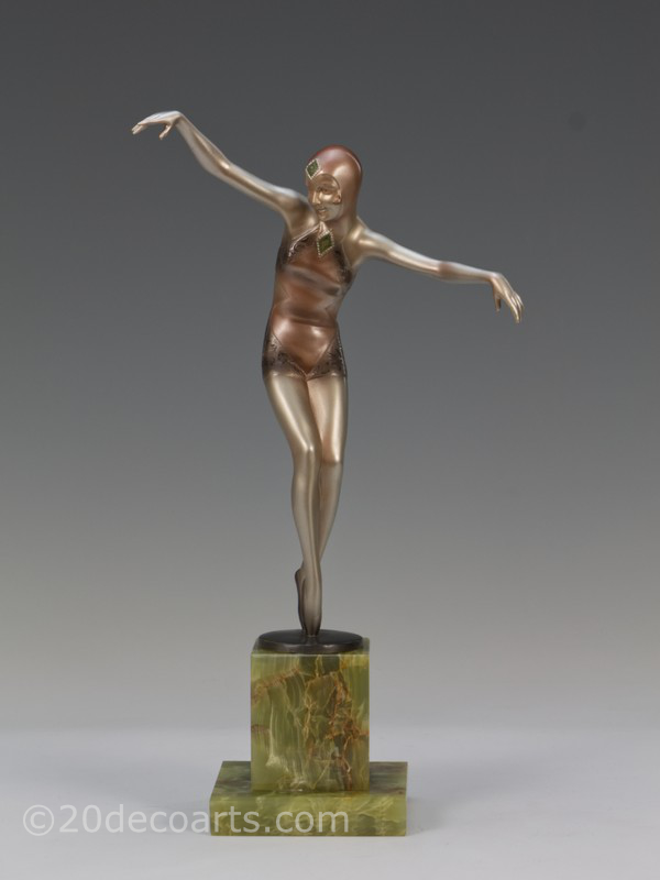   josef lorenzl bronze figures, circa 1930  1 