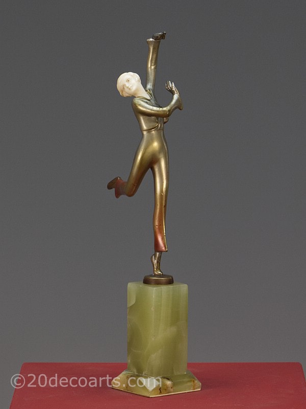  Josef Lorenzl - An Art Deco Austrian bronze figurine, circa 1930  2