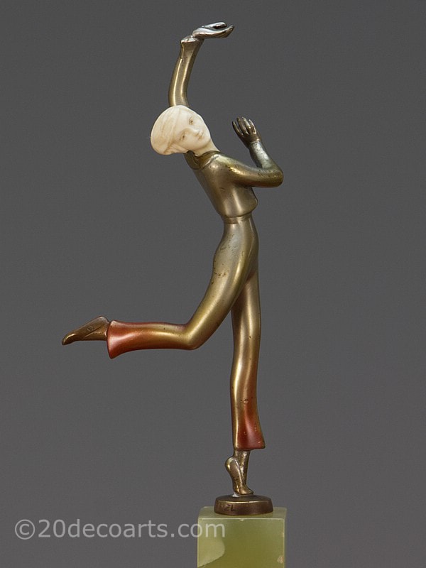   Josef Lorenzl - An Art Deco Austrian bronze figurine, circa 1930  3 