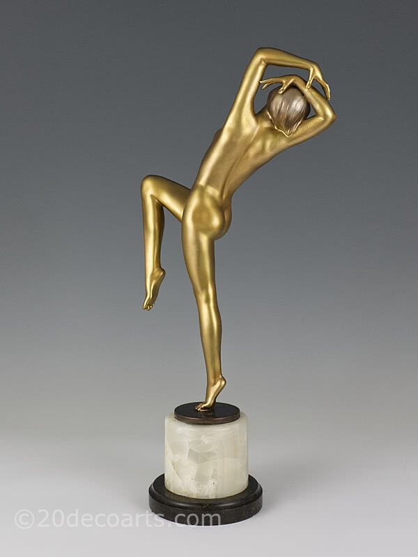 Josef Lorenzl LARGE art deco bronze figure for sale