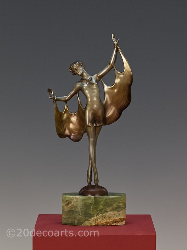  Josef Lorenzl - An Art Deco bronze Batgirl figurine, Vienna Austria 2