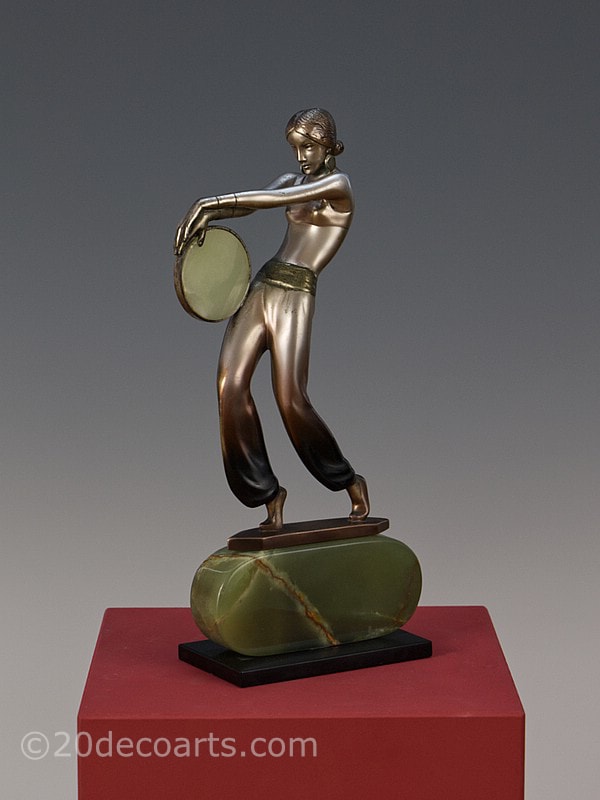   Josef Lorenzl - An Art Deco bronze Harem Dancer figurine, Vienna Austria 1 