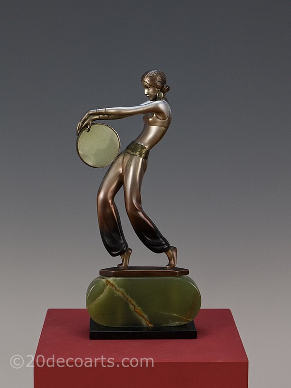  Josef Lorenzl - An Art Deco bronze Harem Dancer figurine, Vienna Austria 2