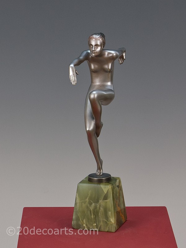   Josef Lorenzl -  Art Deco Austrian bronze figure, circa 1930  Speed 