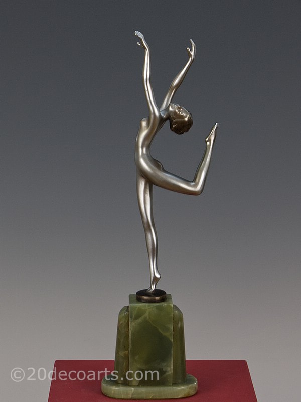  Josef Lorenzl - Art Deco Austrian bronze figure, circa 1930  Arabesque 2