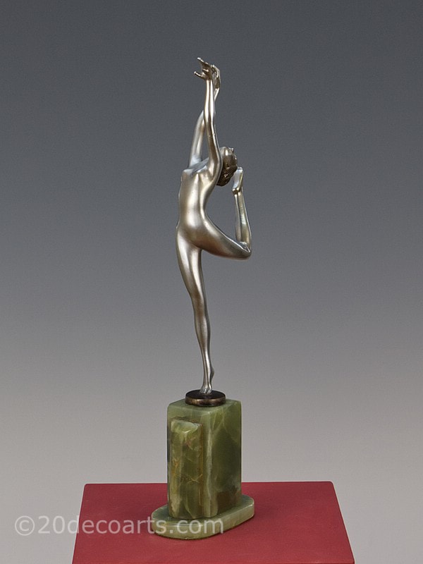   Josef Lorenzl -  Art Deco Austrian bronze figure, circa 1930  Arabesque 3 