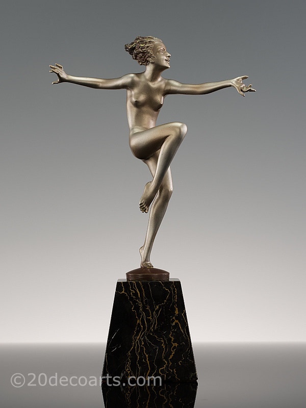   Josef Lorenzl Art Deco Bronze  Dancer 1930 1 