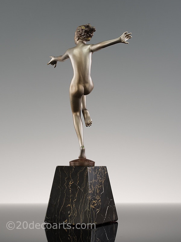   Josef Lorenzl Art Deco Bronze  Dancer 1930 3 