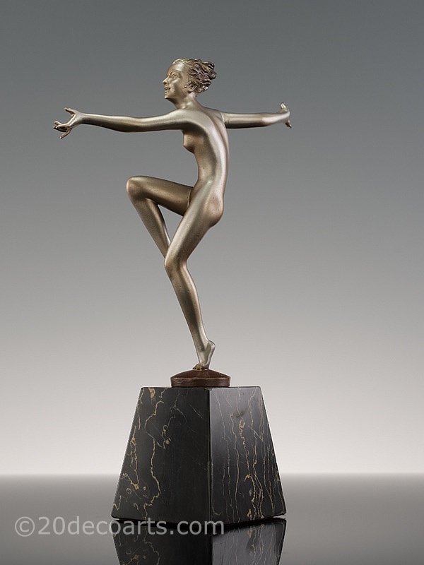   Josef Lorenzl Art Deco Bronze  Dancer 1930 4 