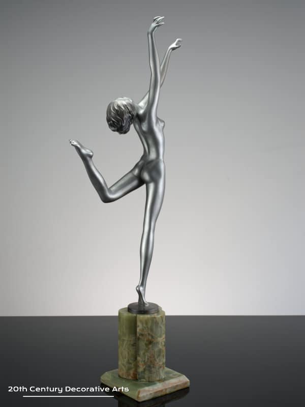  Josef Lorenzl - large Art Deco bronze figure Diana circa 1925 - Arabesque