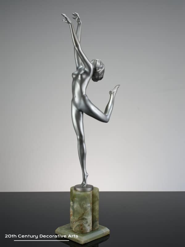   Josef Lorenzl - large Art Deco bronze figure Diana circa 1925 - Arabesque