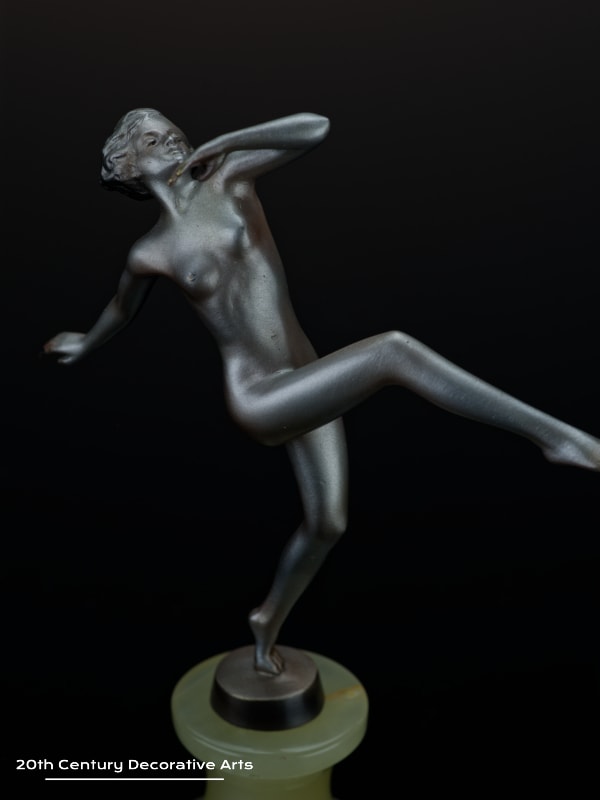   Josef Lorenzl - An Art Deco bronze figure circa 1930 - depicting a high kicking young woman 