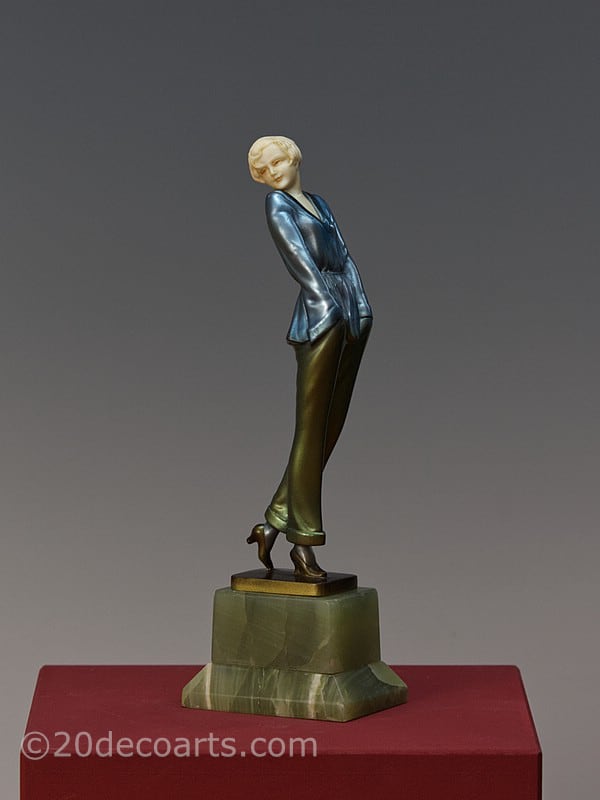  Josef Lorenzl pyjama girl Art Deco bronze figures for sale Lorenzo 2