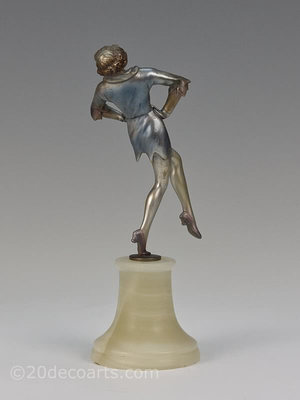  20th Century Decorative Arts |Josef Lorenzl  Art Deco dancer bronze  figure photo 1