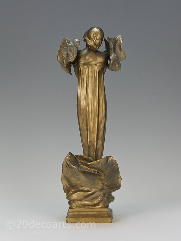 Julien Caussé  Art Nouveau Spelter sculpture 1900