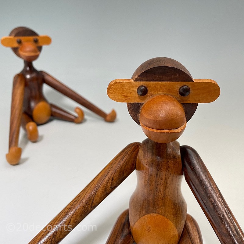  Kay Bojesen Articulated Wooden Monkeys made from Rosewood c1951 