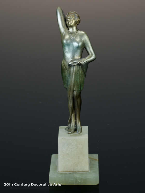 20th Century Decorative Arts |Josef Lorenzl - An Art Deco bronze figure Austria circa 1930, "Fashion"
