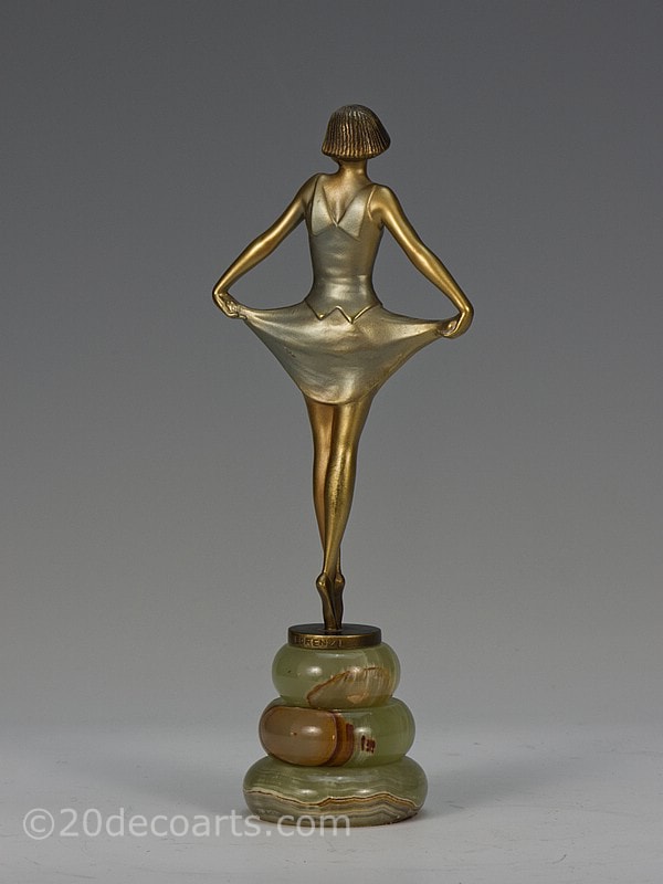  20th Century Decorative Arts |Josef Lorenzl Art Deco bronze dancer posing figurine  photo 2