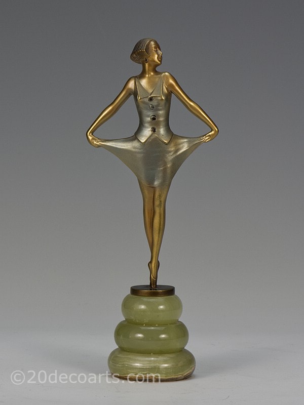  20th Century Decorative Arts |Josef Lorenzl dancer  Art Deco bronze posing figure photo 1