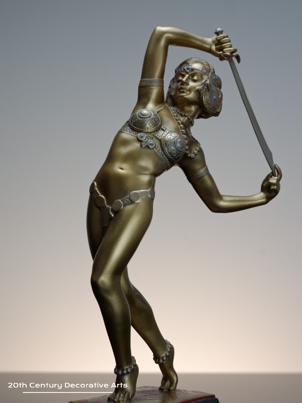  Josef Lorenzl Salome Orientalist dancer Art Deco bronze sculpture | 20th Century Decorative Arts 