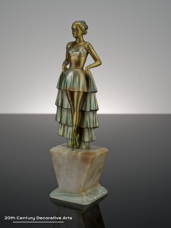  20th Century Decorative Arts |Josef Lorenzl - An Art Deco spelter bronze figure