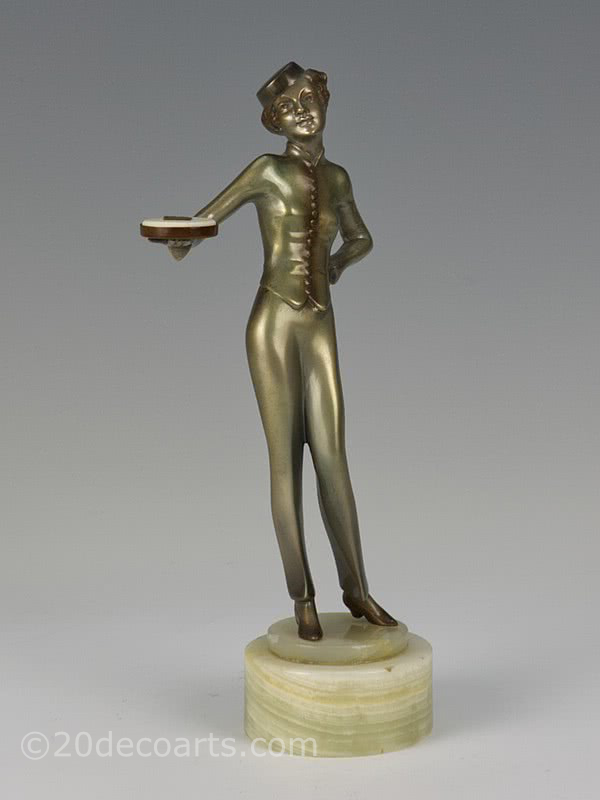  20th Century Decorative Arts |An unusual Art Deco Austrian bronze figure by Josef Lorenzl, circa 1930 