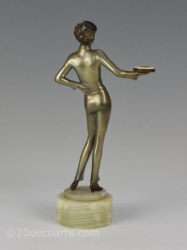  20th Century Decorative Arts |An unusual Art Deco Austrian bronze figure by Josef Lorenzl, circa 1930
