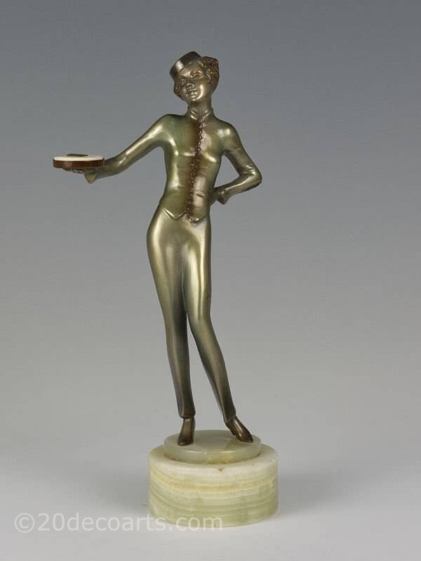  20th Century Decorative Arts |An unusual Art Deco Austrian bronze figure by Josef Lorenzl, circa 1930 