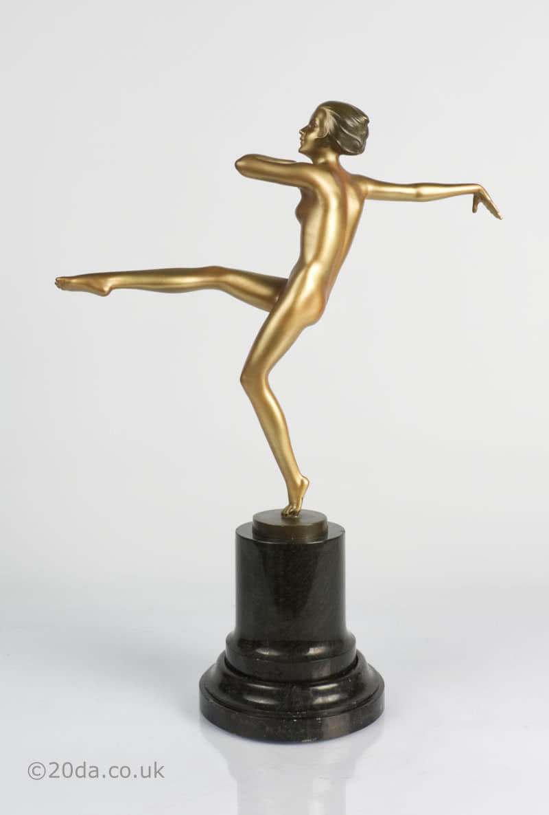  20th Century Decorative Arts |   josef lorenzl art deco bronze dancer 1930s statue