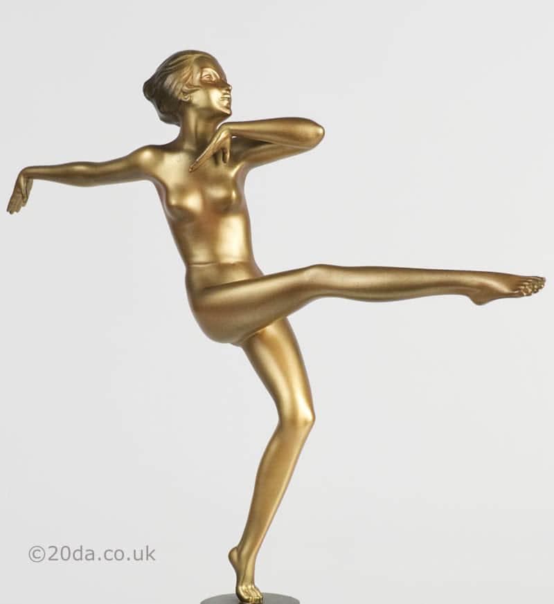  20th Century Decorative Arts |    josef lorenzl art deco bronze dancer 1930s statue