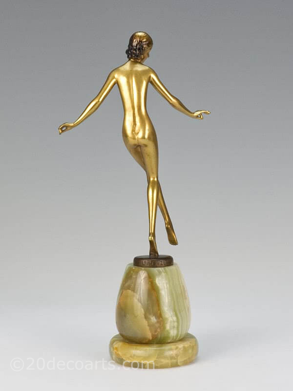  20th Century Decorative Arts |A stylised Art Deco  Austrian bronze  figure by Josef Lorenzl "Grace"  circa 1930s depicting a  dancer 