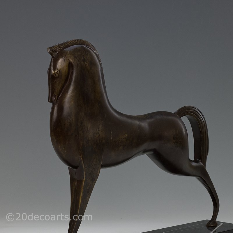  Art Deco bronze sculpture Cheval France circa 1920s