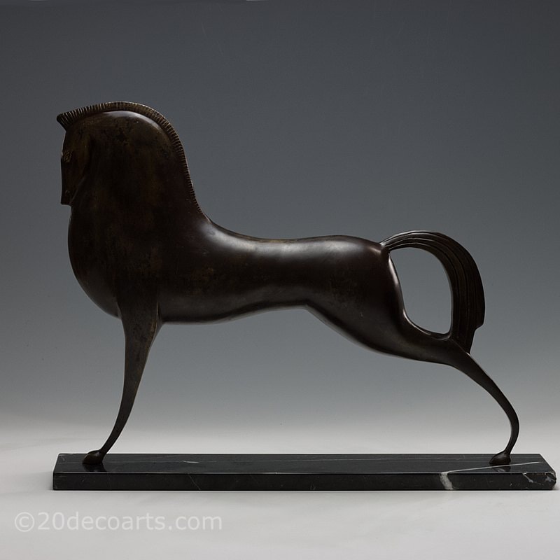  Art Deco bronze sculpture Cheval France circa 1920s