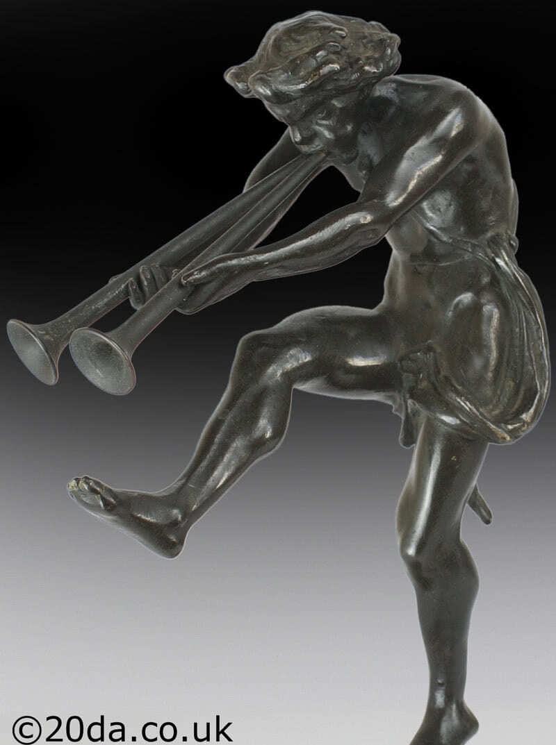  20th Century Decorative Arts |A mythological bronze sculpture of a satyr, probably Marsyas, France circa 1900