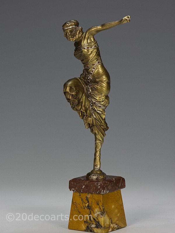  paul philippe art deco russian dancer bronz