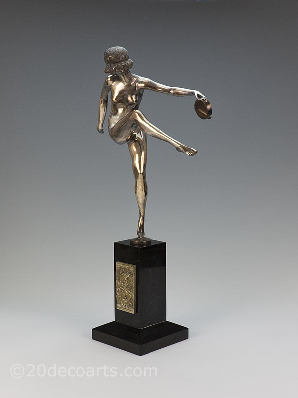  20th Century Decorative Arts |Pierre Laurel - An Art Deco bronze dancer figurine