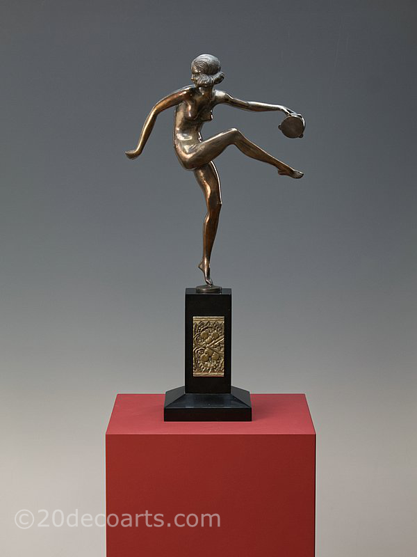  20th Century Decorative Arts |Pierre Laurel - An Art Deco bronze dancer figurine