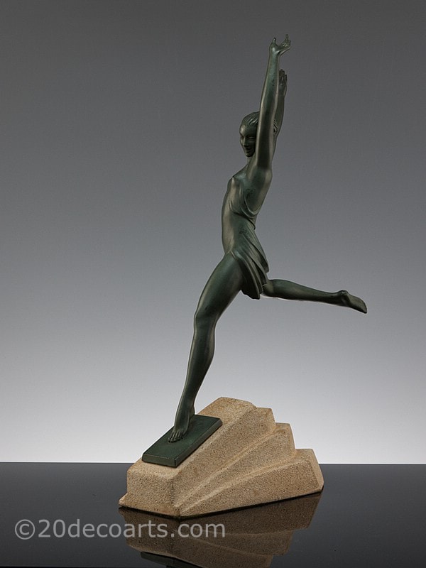  Pierre Le Faguays - Fayral Olympie - Art Deco Sculpture, circa 1930 - Edited by Max Le Verrier, .