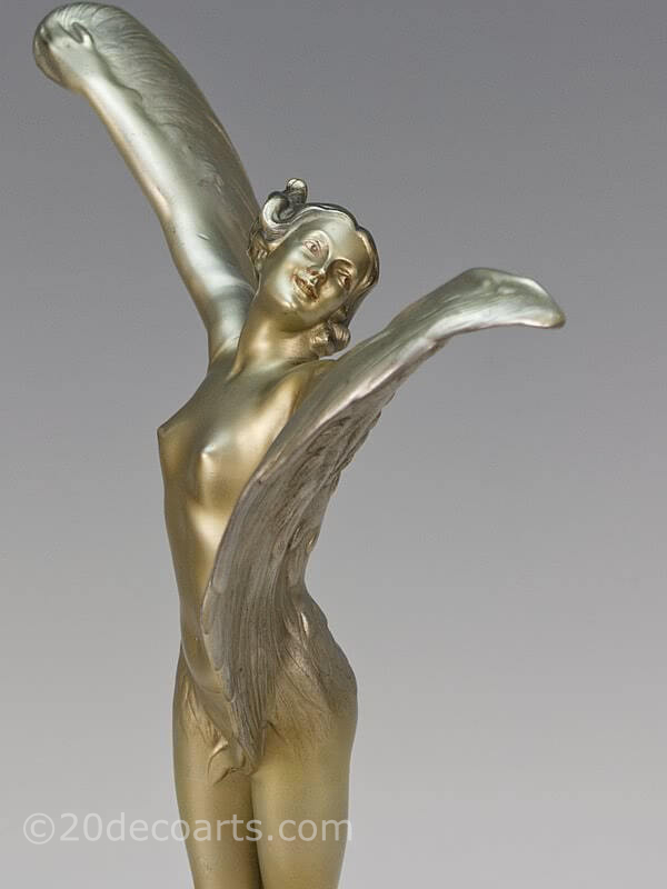 prof. otto poertzel bronze art deco  sculpture dancer 1930