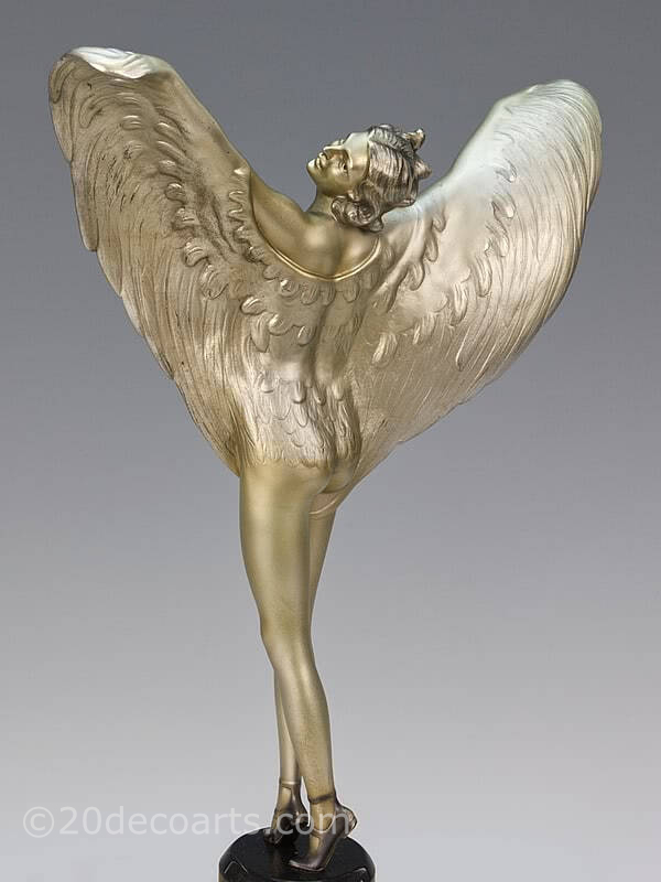 professor otto poertzel bronze art deco statue dancer 1930 Preiss & Kassler