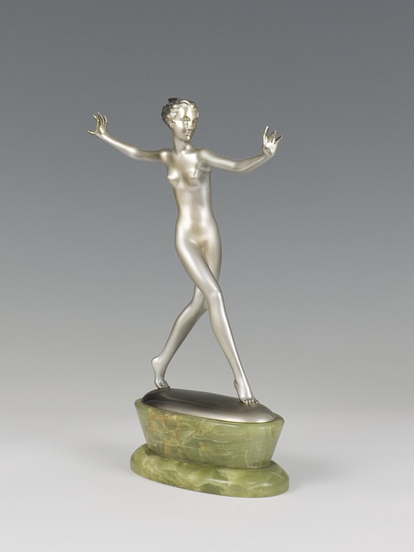 ☑️ Estatuilla art deco de bailarina de bronce de lorenzl a la venta