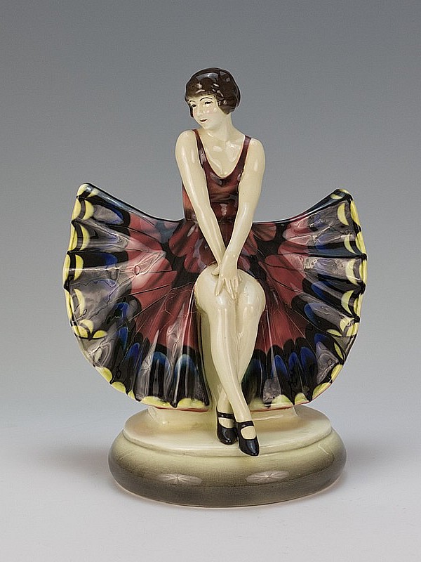 ☑️ Josef Lorenzl art deco goldscheider butterfly figurine for sale