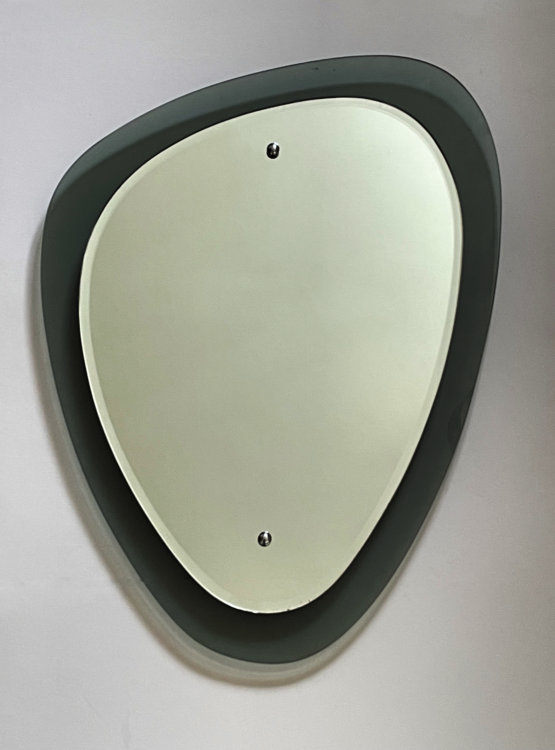 ☑️ A rare 1960’s mid-century modern Italian design mirror from a specialist British manufacturer