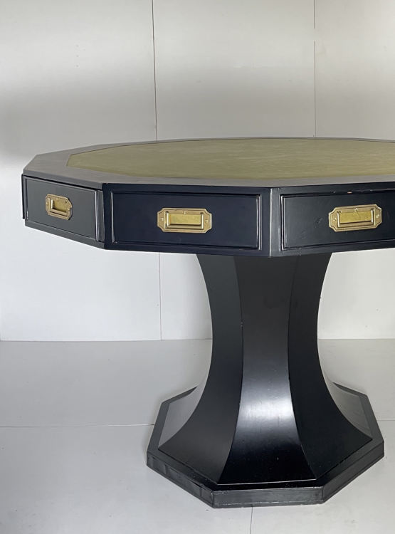 ☑️ ebonised dodecagon octagonal centre games table