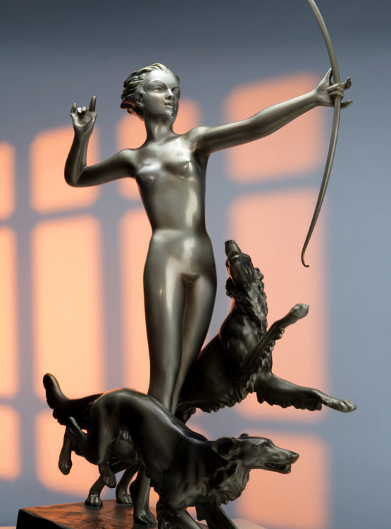 ☑️ josef lorenzl art deco diana bronzes for sale
