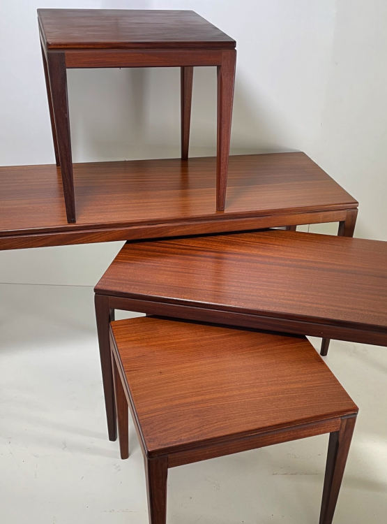 ☑️Richard Hornby for Fyne Ladye Furniture Ltd c1960 - A rare set of 4 nesting tables in solid Afromosia wood